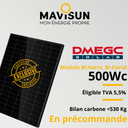 DM500M10RT-B60HBT - Module DMEGC 500W bi-verre, cadre noir, fond transparent, N-Type , PPE2-V2