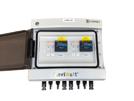 CC0023 - Coffret DC 2 MPPT (1S+1S) fusibles sans parafoudre 20A 1000V