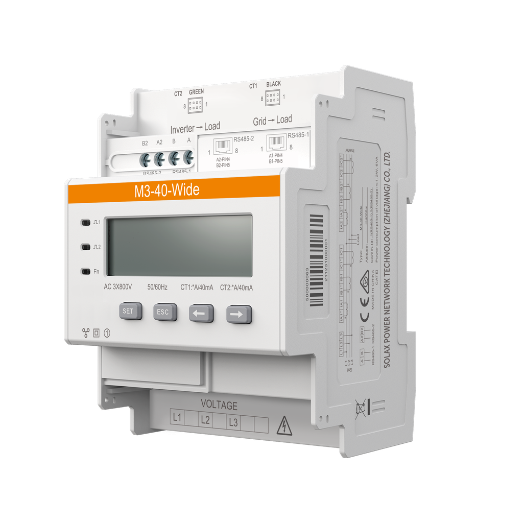 Compteur SolaX M3-40 3P4W/3P3W, avec CT 100A/40mA