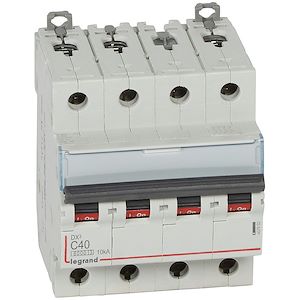 [CP035791] 407902 - Disjoncteur Legrand 40A 3P+N - Courbe C - Gamme DX³