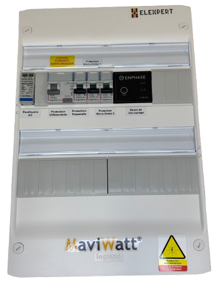 AC0044 - Coffret AC Enphase 3-4,5-OPTION 6 KW 1 q-relay (emplacement 2ème q-relay) monophasé 230V 20A
