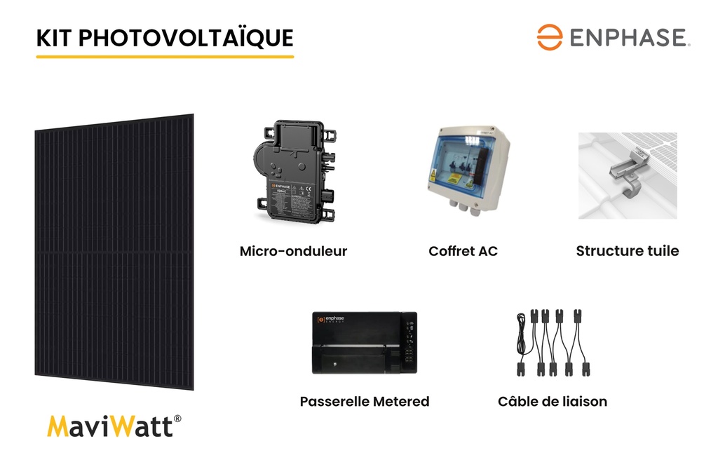 Kit PV 6kWc MaviWatt 425Wc Enphase Tuile