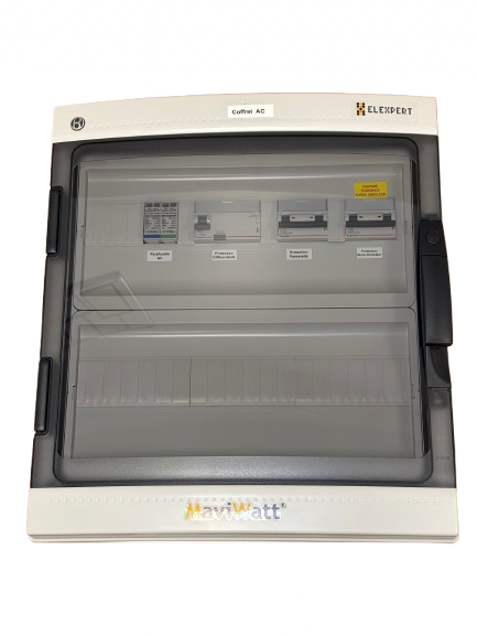 Coffret AC Micro-onduleur 1 Ligne - Triphasé 20A 400V + emplacement passerelle