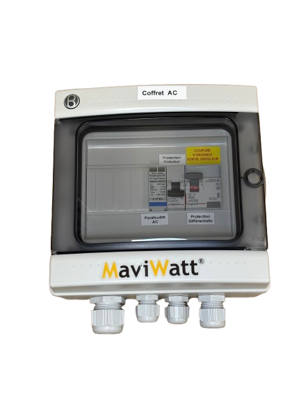 Coffret AC 6 kVA monophasé 32A 300mA 230V