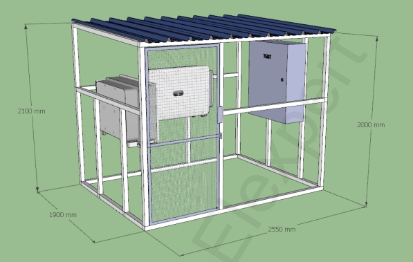SHELTER MAVIWATT 255x190* RAL 7016
