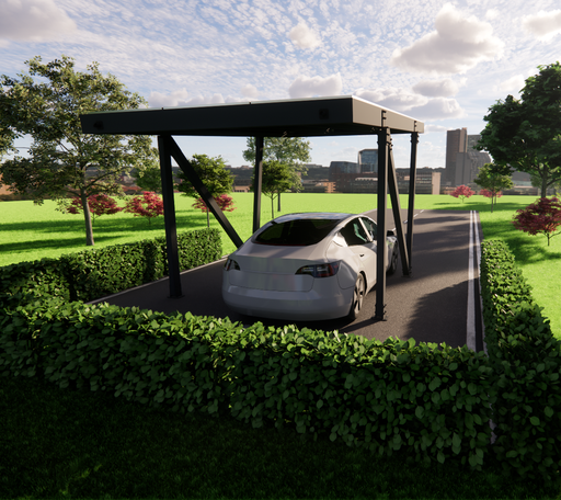 Kit Carport Solaire MaviWatt 1 Place PMR - Ral 7016