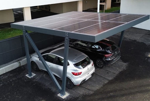 KIT EXTENSION Carport Solaire MaviWatt 2 places 5m x 6m -  RAL 7016