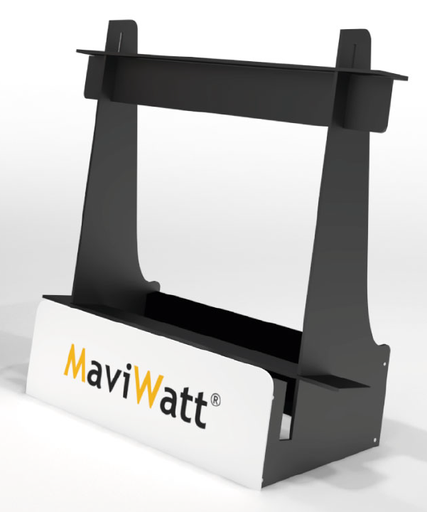 [CP035307] Présentoir panneau solaire. 1180 x 500 x h. 800  mm - Logotisé MAVIWATT