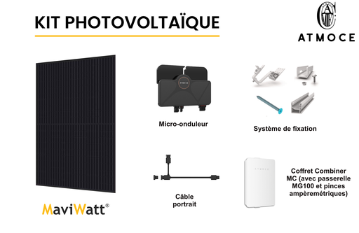 Kit PV 3kWc MaviWatt 425Wc Atmoce Tuile
